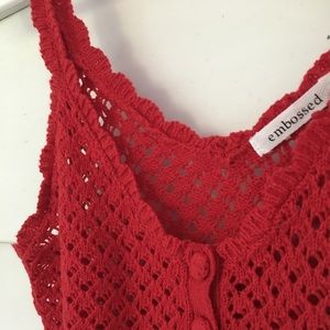 Red Crochet tank